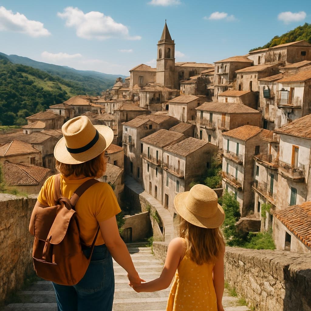 Incentivi borghi Calabria: panorama di un borgo calabrese dell’entroterra