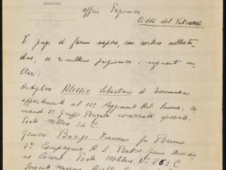 Lettera del Fascio di Combattimento di Martirano Lombardo all'Ufficio Prigionieri del Vaticano, 18 marzo 1941