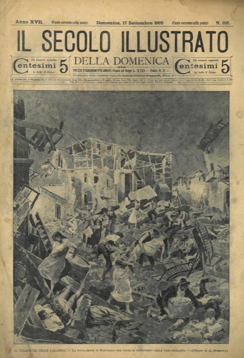 Il Secolo Illustrato della Domenica, 17 settembre 1905 — copertina sul terremoto delle Calabrie